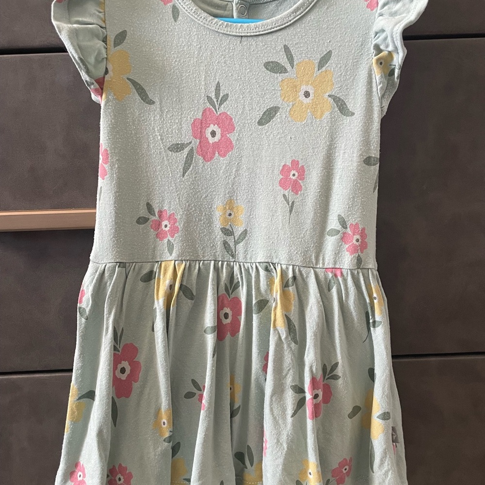 Kyte BABY bamboo bodysuit dress 18-24 M Buttercup